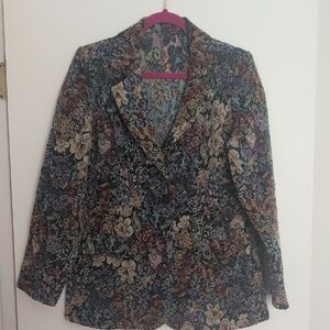 Floral Patterned Women's Blazer